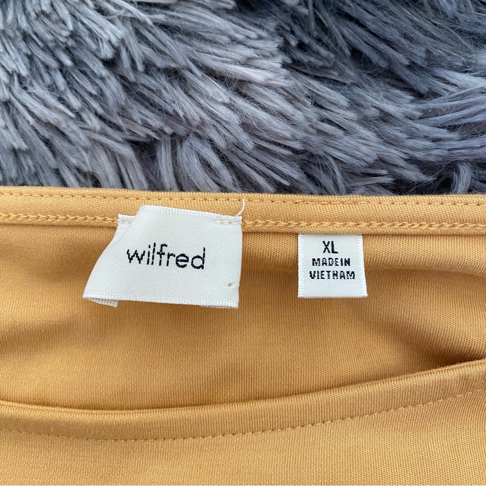 Wilfred Aritzia Bloomsbury Apricot Peach Sleeveless Ruffle Dress Tiered Skirt - Picture 7 of 10